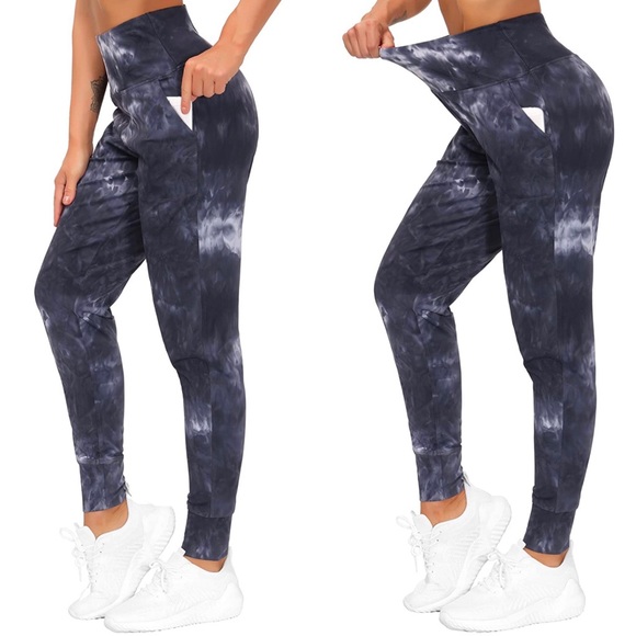 Tie Dye Black & Grey Joggers - Picture 3 of 3